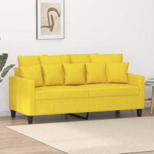 vidaXL 2 személyes világossárga szövet kanapé 140 cm bútor
