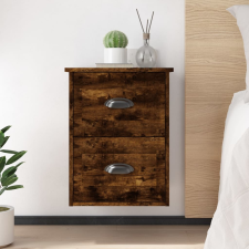vidaXL 2db füstös tölgyszínű fali éjjeliszekrény 41,5x36x53 cm bútor