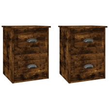 vidaXL 2db füstös tölgyszínű fali éjjeliszekrény 41,5x36x53 cm (816403) bútor