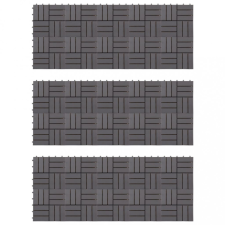 vidaXL 30 db antikolt szürke tömör akácfa padlólap 30 x 30 cm járólap