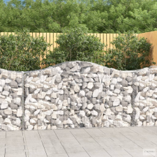 vidaXL 30 db íves horganyzott vas gabion kosár 200x50x100/120 cm kerti tárolás