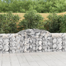 vidaXL 30 db íves horganyzott vas gabion kosár 300x30x80/100 cm kerti tárolás