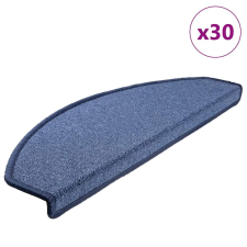 vidaXL 30 db Kék lépcsőszőnyeg 65x24x4 cm lakástextília
