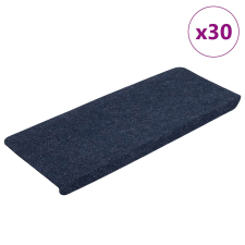 vidaXL 30 db kék öntapadó lépcsőszőnyeg 65x24,5x3,5 cm lakástextília