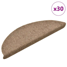 vidaXL 30 db krém öntapadó lépcsőszőnyeg 56 x 17 x 3 cm lakástextília