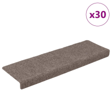 vidaXL 30 db krém öntapadó lépcsőszőnyeg 65x21x4 cm lakástextília