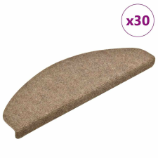 vidaXL 30 db krém öntapadó lépcsőszőnyeg 65x21x4 cm lakástextília