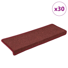 vidaXL 30 db matt piros lépcsőszőnyeg 65 x 21 x 4 cm lakástextília