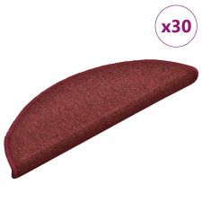vidaXL 30 db piros lépcsőszőnyeg 56x17x3 cm lakástextília