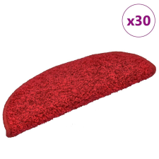 vidaXL 30 db piros lépcsőszőnyeg 65 x 21 x 4 cm lakástextília