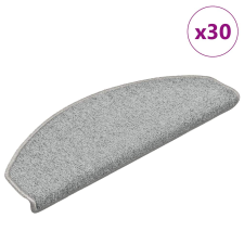 vidaXL 30 db világosszürke lépcsőszőnyeg 65x24x4 cm lakástextília