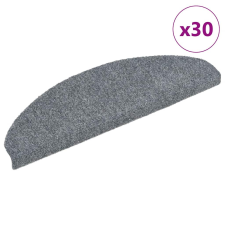 vidaXL 30 db világosszürke öntapadó lépcsőszőnyeg 65x21x4 cm lakástextília