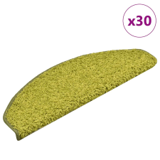 vidaXL 30 db zöld lépcsőszőnyeg 65 x 21 x 4 cm lakástextília
