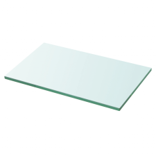 vidaXL 30x15 cm átlátszó panel üvegpolc fürdőszoba kiegészítő