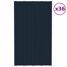 vidaXL 36 db antracitszürke horganyzott acél tetőpanel 80 x 45 cm építőanyag