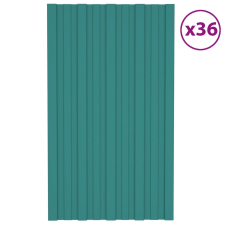 vidaXL 36 db zöld horganyzott acél tetőpanel 80 x 45 cm építőanyag
