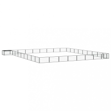 vidaXL 36-paneles fekete porszórt acél kutyakennel 100 x 50 cm szállítóbox, fekhely kutyáknak