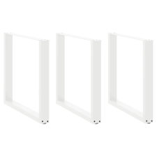 vidaXL 3 db acél fehér dohányzóasztal lábak U-alakú 80x(72-73) cm bútor