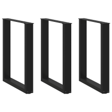 vidaXL 3 db acél fekete dohányzóasztal lábak U-alakú 70x(72-73) cm bútor
