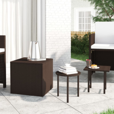 vidaXL 3 db barna polyrattan kisasztal bútor