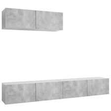 vidaXL 3 db betonszürke forgácslap TV-szekrény (3079123) bútor