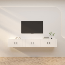 vidaXL 3 db fehér falra szerelhető TV-szekrény 80 x 34,5 x 40 cm bútor