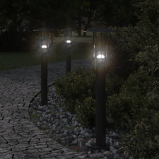 vidaXL 3 db fekete rozsdamentes acél kültéri állólámpa 60 cm kültéri világítás