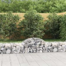 vidaXL 3 db íves horganyzott vas gabion kosár 200x50x40/60 cm bútor