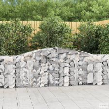 vidaXL 3 db íves horganyzott vas gabion kosár 400x30x100/120 cm kerti tárolás