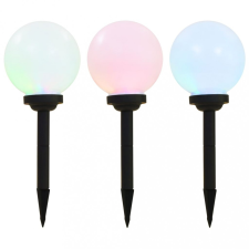 vidaXL 3 db napelemes kültéri LED gömblámpa, 20 cm RGB kültéri világítás