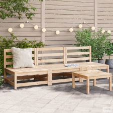 vidaXL 3 db tömör fenyőfa karfa nélküli kerti kanapé 70 x 70 x 67 cm kerti bútor