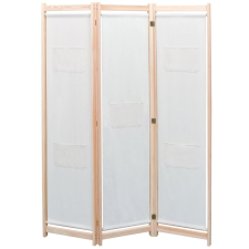 vidaXL 3 paneles tömör fenyőfa szobaelválasztó fal 200 x 170 cm bútor