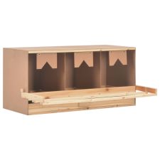 vidaXL 3 rekeszes tömör fenyőfa tojófészek 96 x 40 x 45 cm haszonállat felszerelés