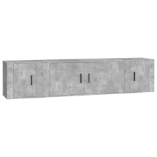 vidaXL 3 részes betonszürke szerelt fa tv-szekrényszett bútor