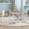 vidaXL 3-részes fehér-szürke színű MDF gyerekasztal- és székkészlet