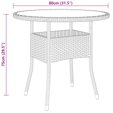 vidaXL 3 részes szürke polyrattan kerti bisztrószett kerti bútor