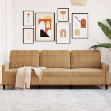 vidaXL 3 személyes barna bársony kanapé 210 cm bútor