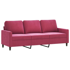 vidaXL 3 személyes bordó bársony kanapé 180 cm (359213) bútor