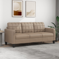 vidaXL 3 személyes cappuccino színű műbőr kanapé 180 cm bútor