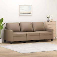 vidaXL 3 személyes cappuccino színű műbőr kanapé 180 cm bútor
