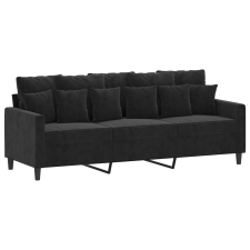 vidaXL 3 személyes fekete bársony kanapé 180 cm (359318) bútor