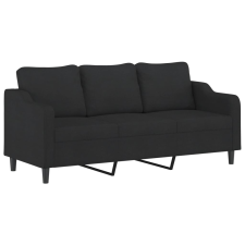 vidaXL 3 személyes fekete szövetkanapé 180 cm (359371) bútor