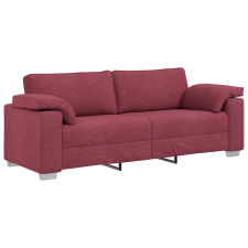 vidaXL 3 személyes kanapé borvörös 178 cm szövet (4105240) bútor
