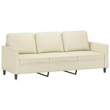 vidaXL 3 személyes krémszínű műbőr kanapé 180 cm (359339) bútor