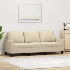 vidaXL 3 személyes krémszínű szövet kanapé 180 cm bútor