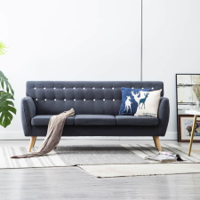vidaXL 3 személyes sötétszürke kárpitos kanapé 172 x 70 x 82 cm bútor