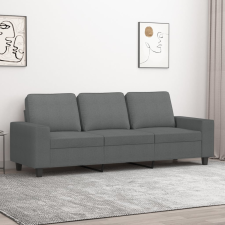 vidaXL 3 személyes sötétszürke szövet kanapé 180 cm bútor