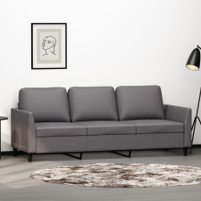 vidaXL 3 személyes szürke műbőr kanapé 180 cm bútor