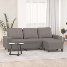 vidaXL 3 személyes tópszínű szövet kanapé lábtartóval 180 cm bútor
