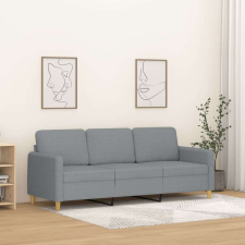vidaXL 3 személyes világosszürke szövet kanapé 180 cm bútor